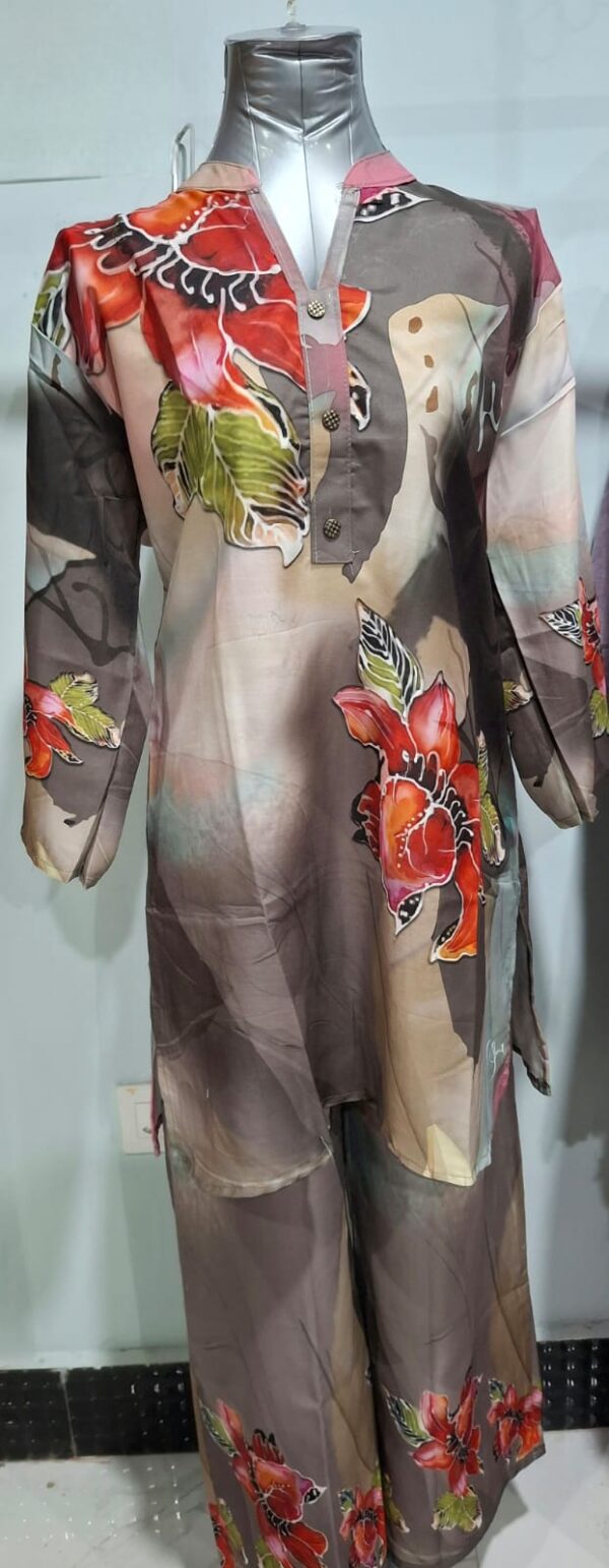 Women Autumn Bloom 2-pc Cotton Coat Set