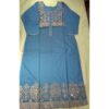 Women Light Blue Banarasi Silk Kurta