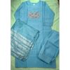 Teal Blue 3-pc Cotton Linen Suit Set