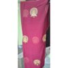Chiffon Maroon Saree with beautiful peacock golden embroidery