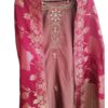 Women Mauve Silk Blend 3-Pc Suit Set