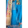 Firozi Teal Blue Cotton Polylaycra with Banarasi Dupatta