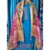 Firozi Teal Blue Cotton Polylaycra with Banarasi Dupatta