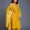 Yellow Silk Suit with Banarasi Dupatta