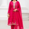 Magenta Lycra 3-Pc Suit Set