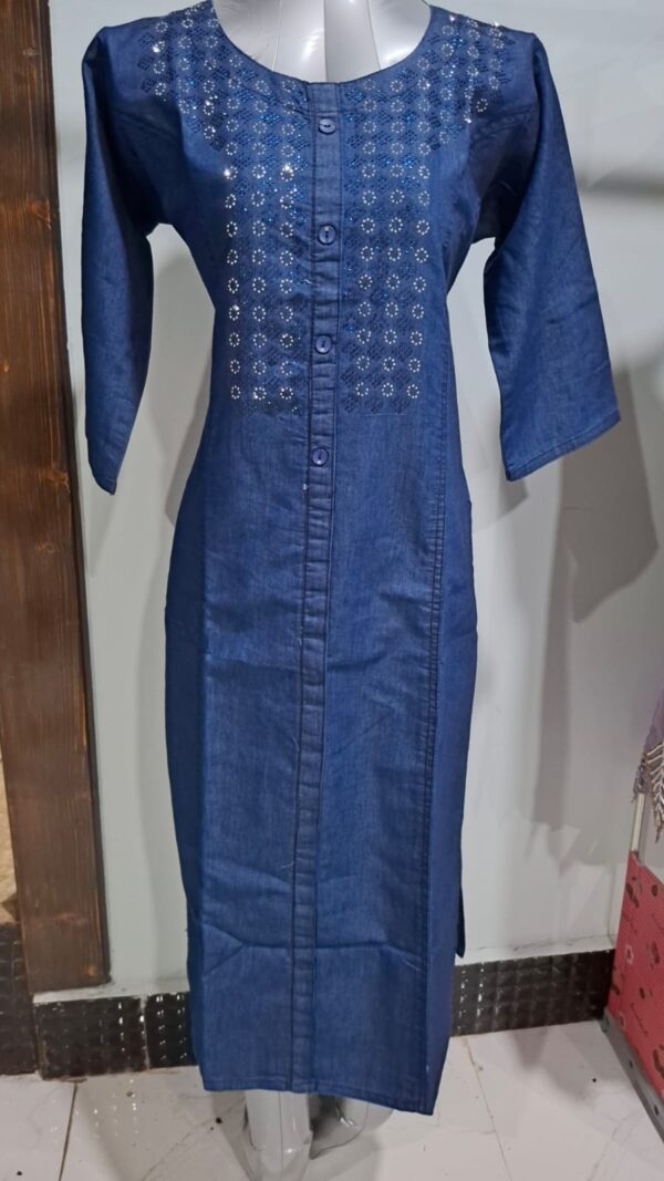 Stylish Blue Denim Kurti