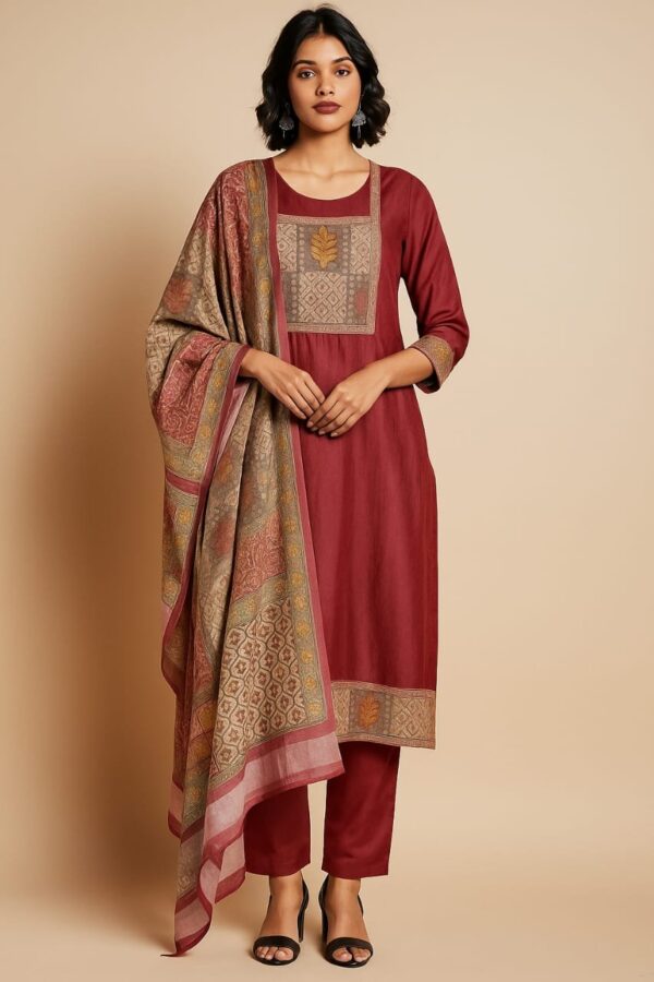 Women Silk Blend Full Suit Set