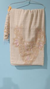 Unstitched Cotton Baby Pink Suit with Dupatta