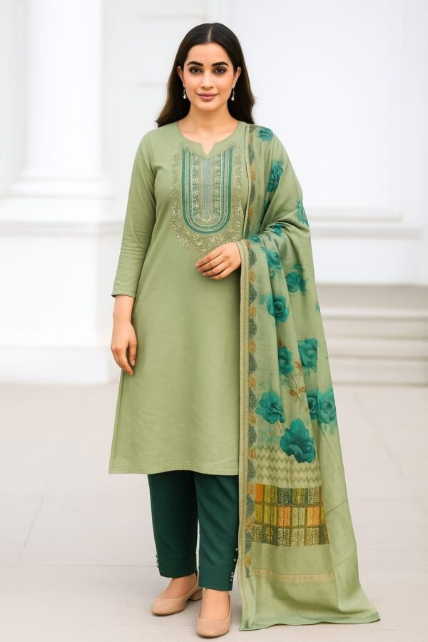 Women 3-piece Silk Full Suit Set