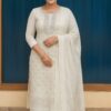 Women Off-White Georgette full 3-pc Suit Set