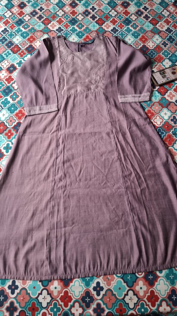 Purple Simple Stylish Silk Kurti