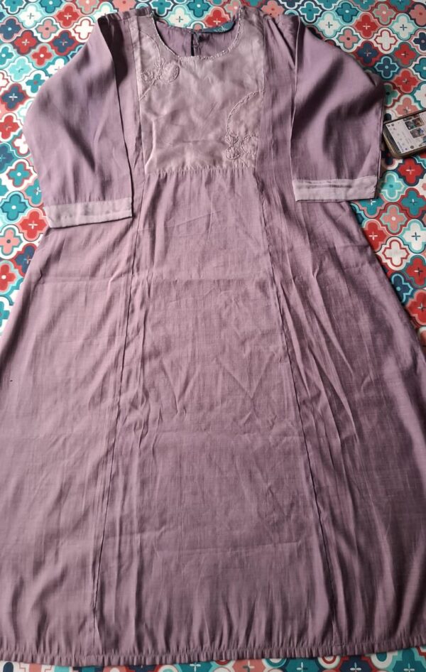 Purple Simple Stylish Silk Kurti