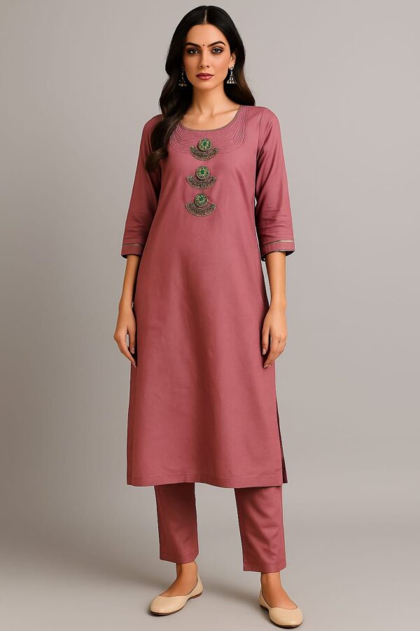 Double-Shaded Stylish Maroon Silk Kurta