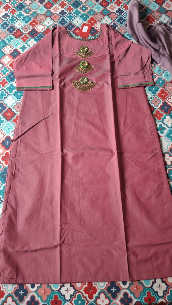Double-Shaded Stylish Maroon Silk Kurta