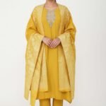Yellow Silk Suit with Banarasi Dupatta
