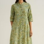 Green Flowered Kurti Single PC