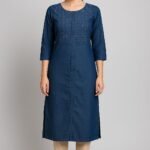 Stylish Blue Denim Kurti