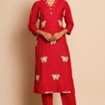 Maroon Cotton Silk Coat Set