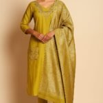 Mustard-Yellow Stylish 3-piece Suit Set