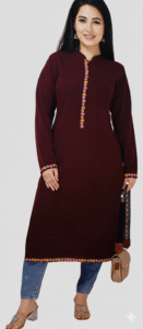 Maroon Single-pc Kurti