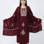 Maroon Wool-Blend Suit